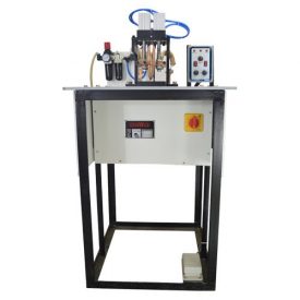Pneumatic battery tab welding system
