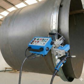 All position welding carriage with magnetic rail for vertical and overhead welding