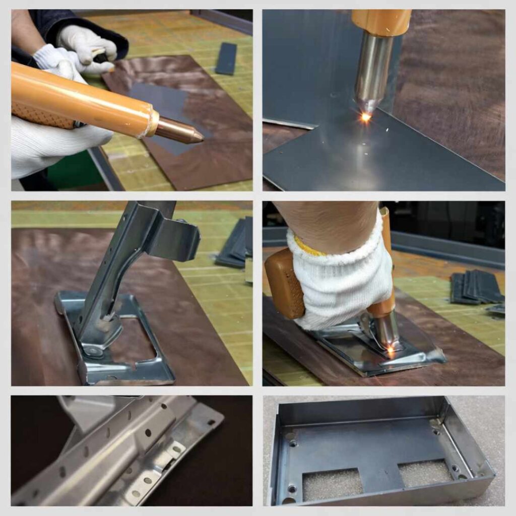 Spot weld sample on sheet metal made with DuoFlex 20K