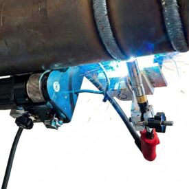 Stable vertical-up welding automation on heavy industrial structural steel components