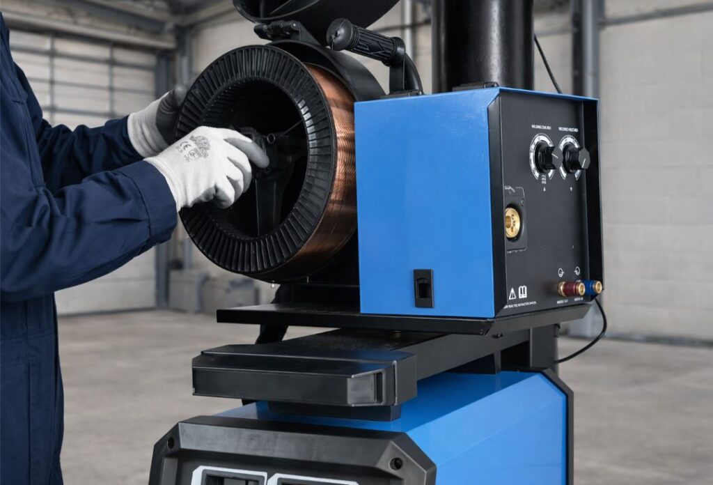 Industrial MIG welding machine for heavy engineering applications