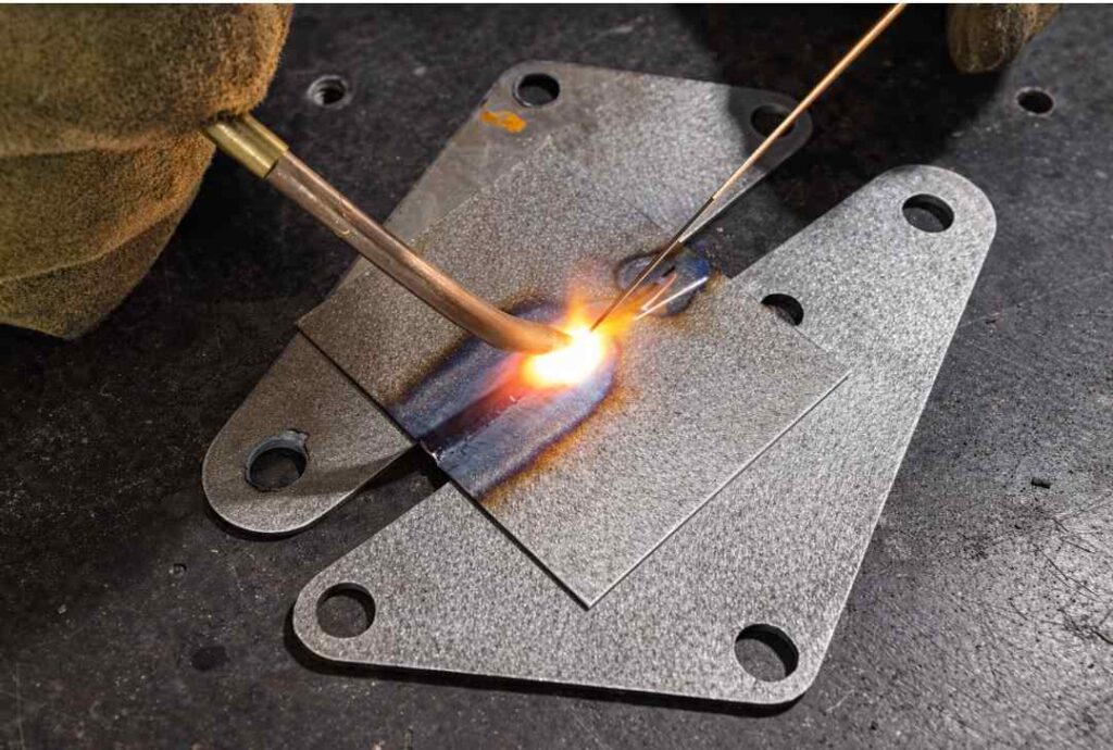 Portable welding and brazing kit used for HVAC service welding tasks