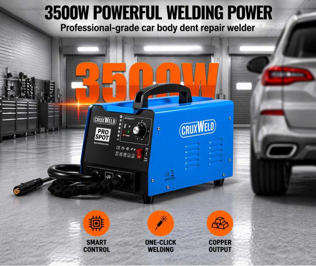 Auto body spot welder for sheet metal dent correction