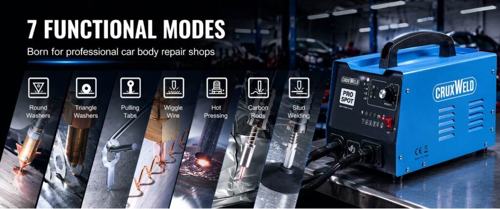 Dent pulling machine for vehicle body repair work