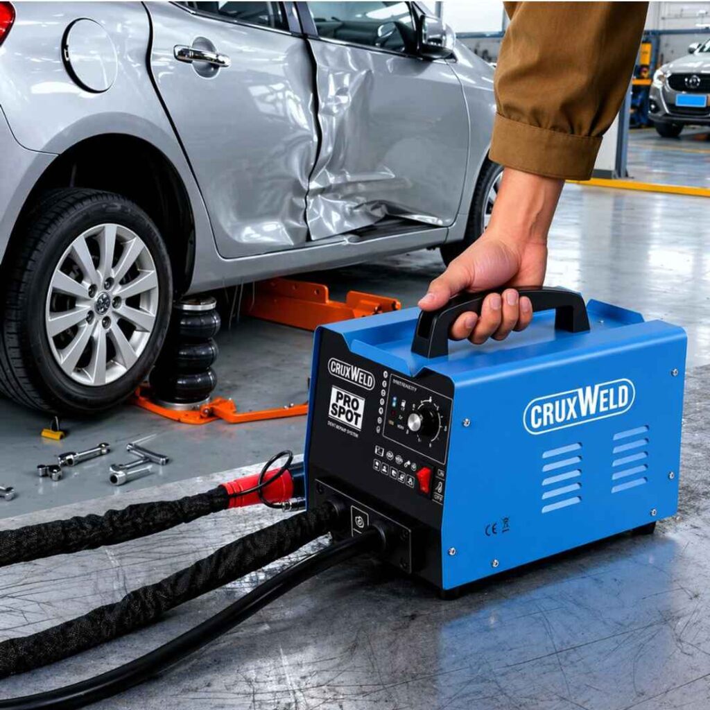 Car body dent pulling machine for single-side panel repair 