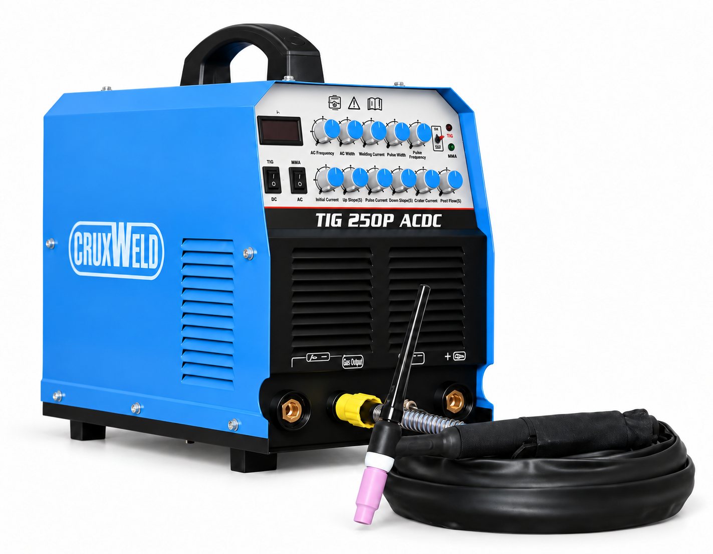 iTIG250ACDC left view with TIG torch