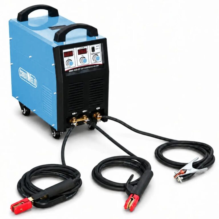 ARC630-2T dual operator arc welding machine with two electrode holders and earth clamp