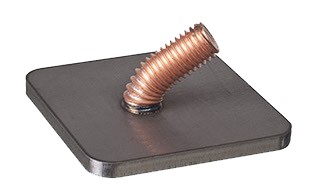 CD welded stud bent in a bend test without breaking the weld