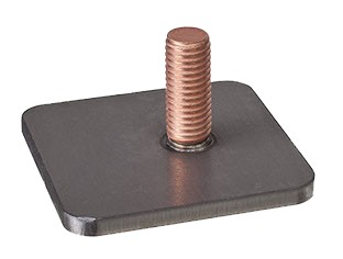 CD stud welded to a steel plate