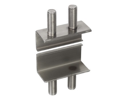 CD studs welded onto a stainless steel clip