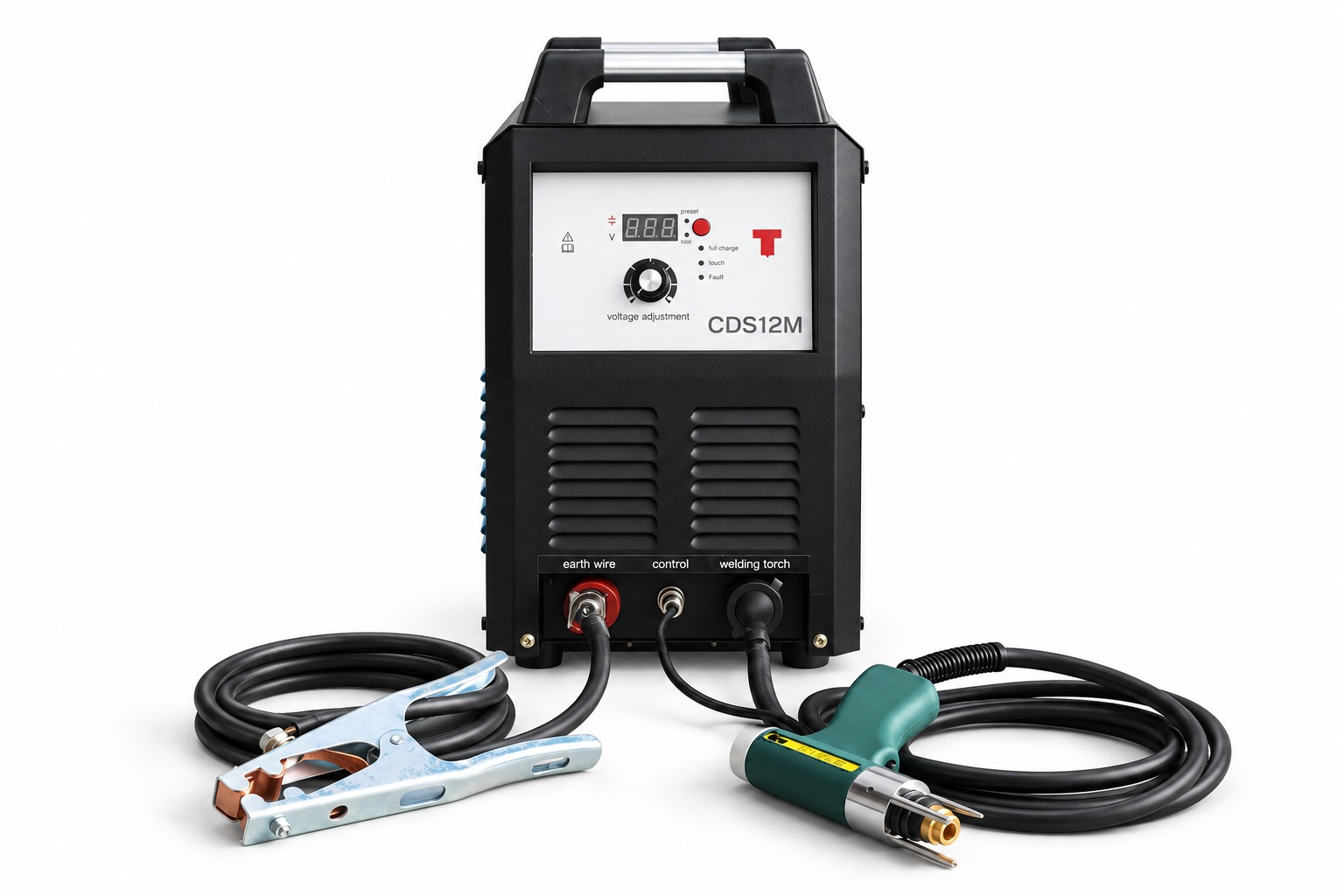 CDS12M CD stud welding machine with CSQ12 stud welding gun and earth clamp