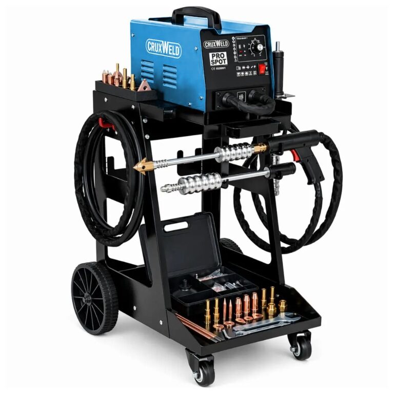 CRUXWELD DentPro 90 dent puller spot welder on trolley with accessories
