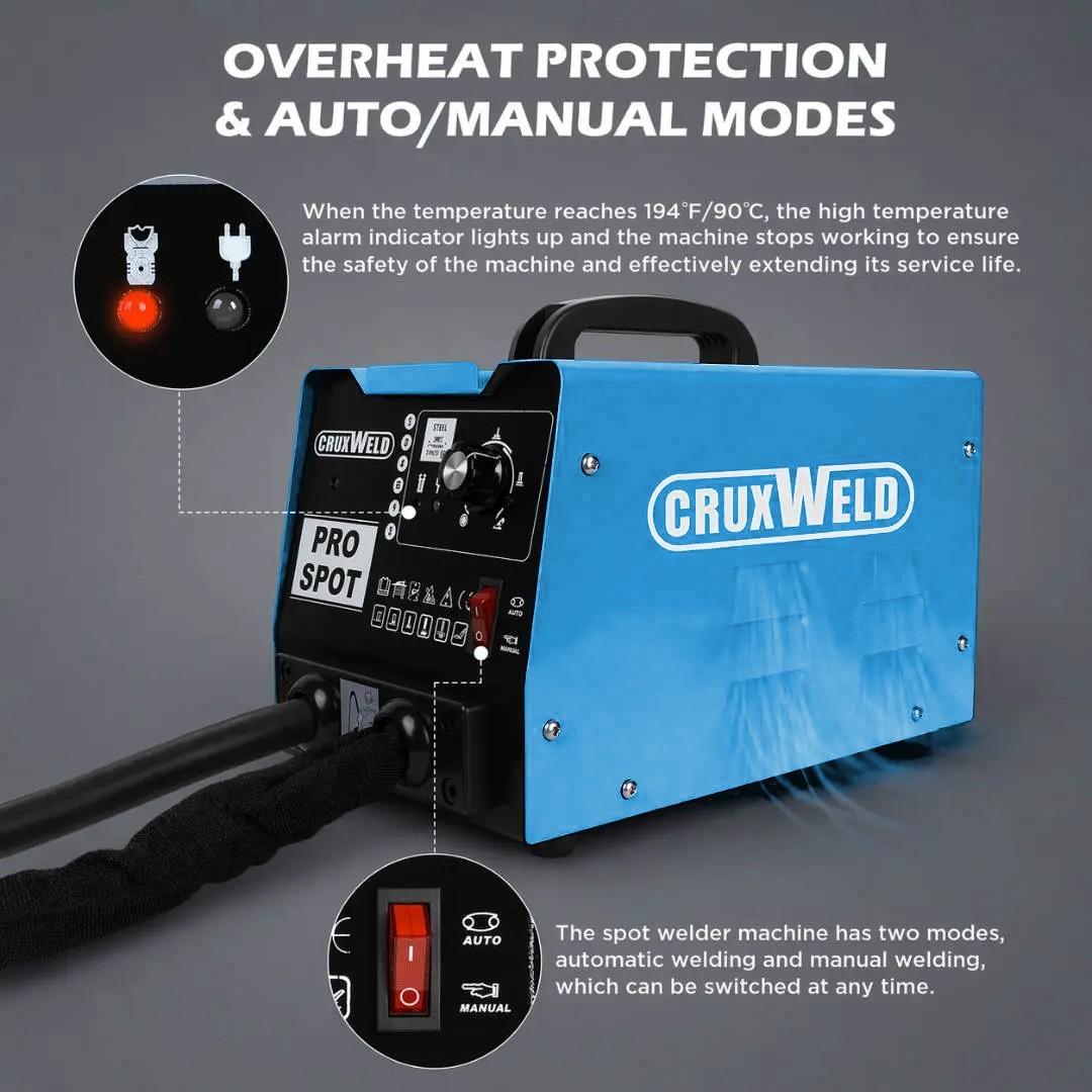DentPro 90 overheat protection and auto/manual mode switch