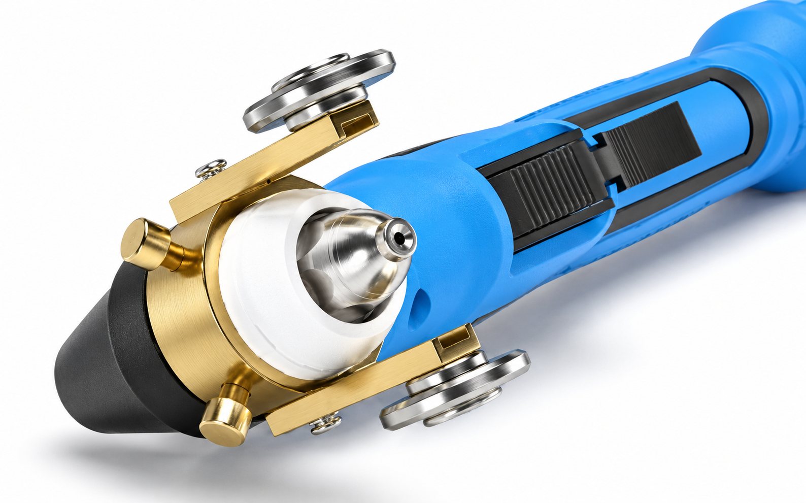 FINELINE 100IC plasma torch head with nozzle and brass roller guide