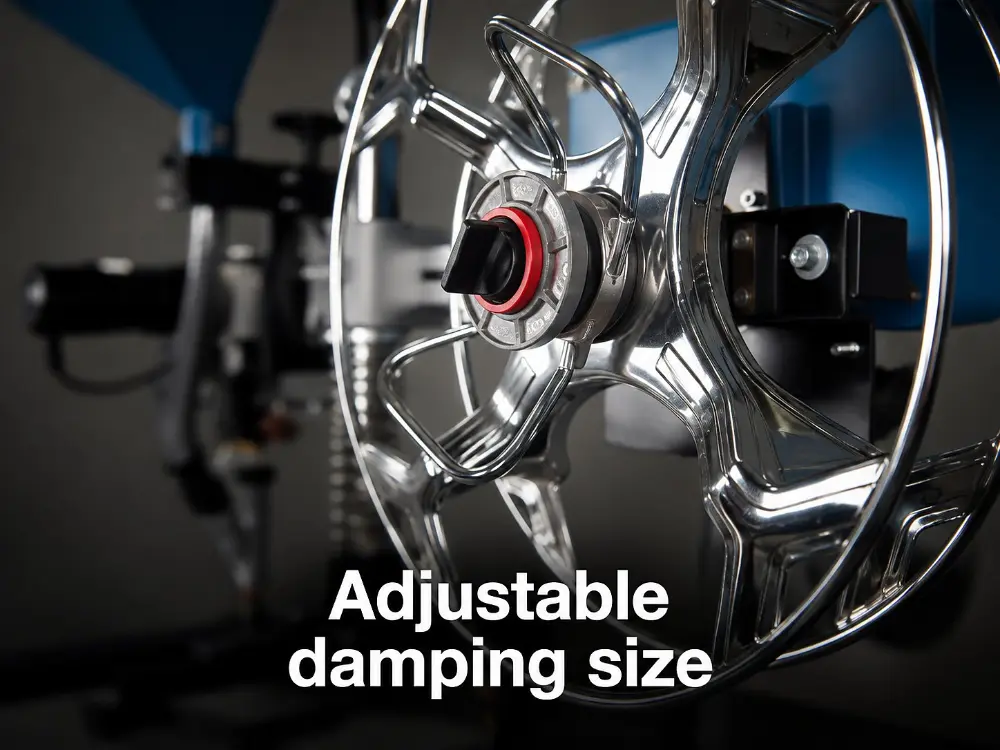 Adjustable damping on the wire reel of the FLUXOR SAW tractor