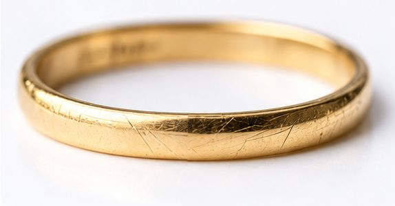 The same gold ring after pulse-arc welding with the PulseGem 100