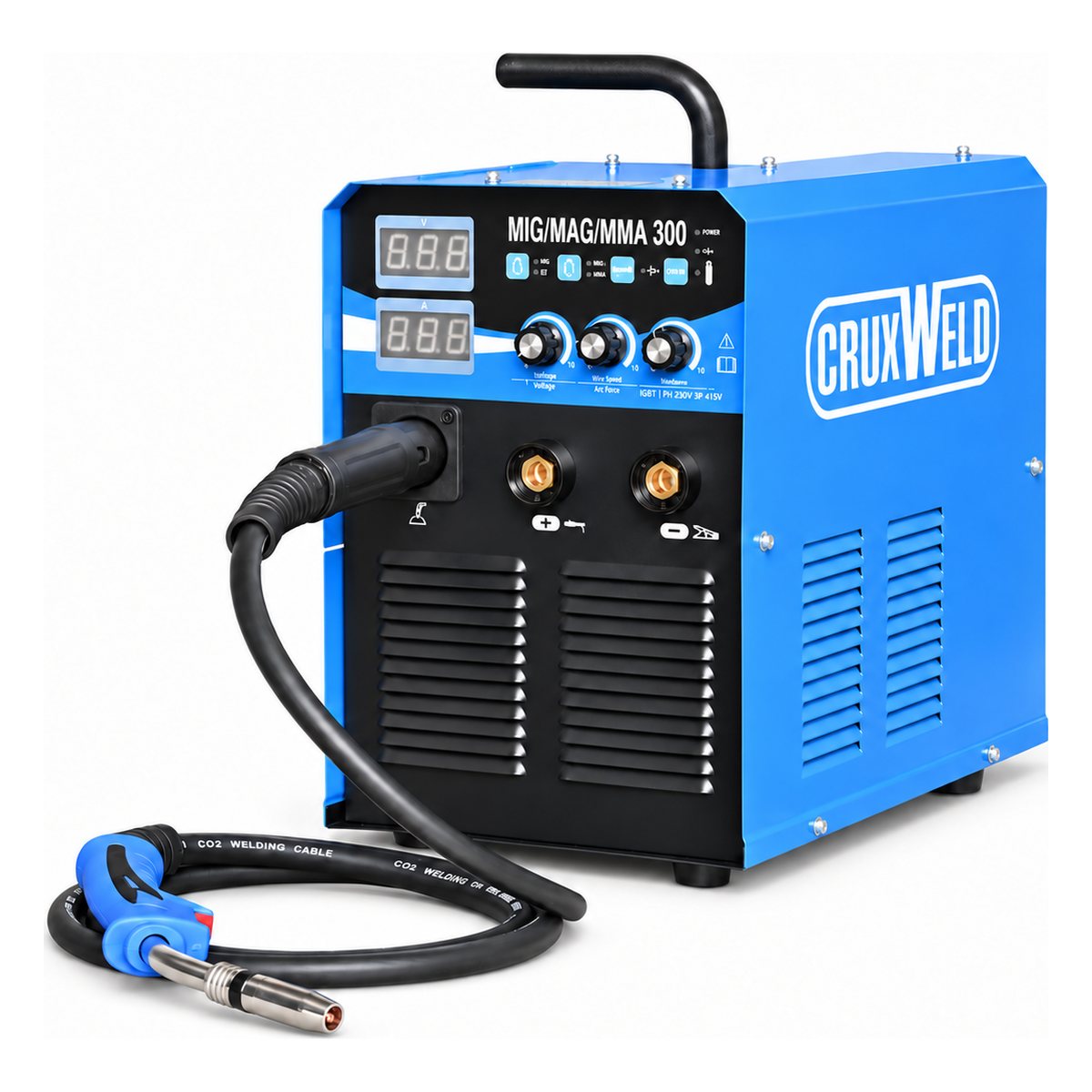 Portable MIG welding machine MIG300iW 300A with inbuilt wire feeder and MIG torch