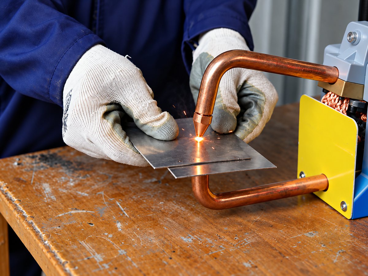sheet metal parts spot welded with the ProSpot 6K portable spot welder
