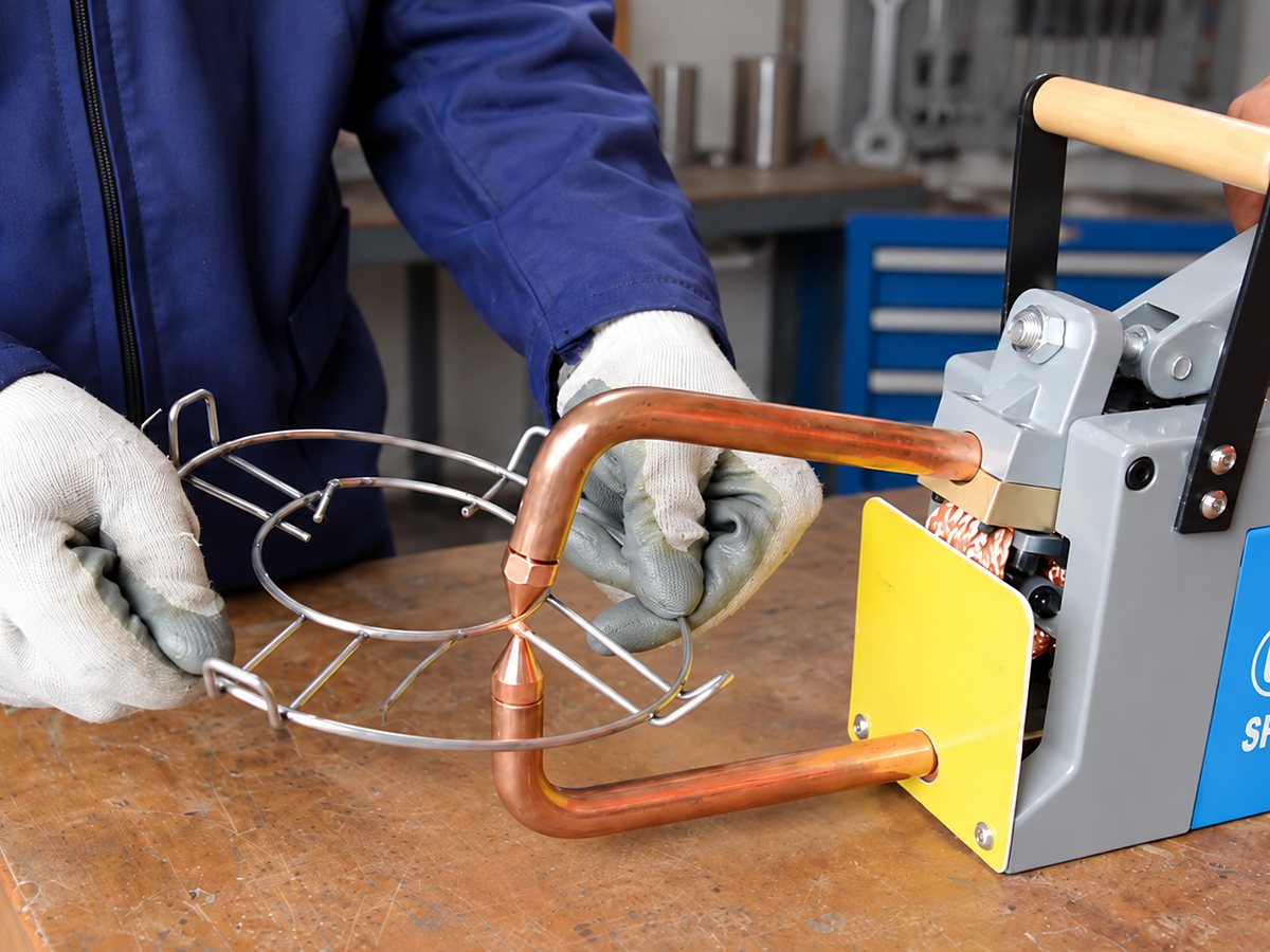 wire baskets and racks spot welded with the ProSpot 6K portable spot welder