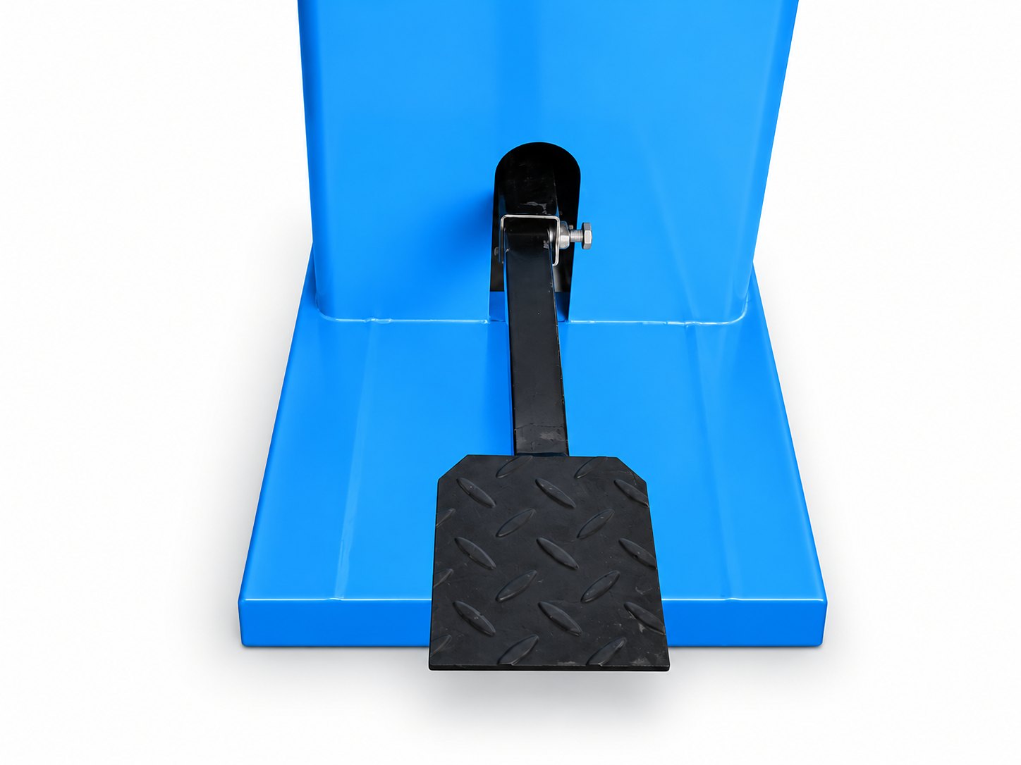 Heavy chequered-plate foot pedal of the ROKR 16K pedal operated spot welding machine