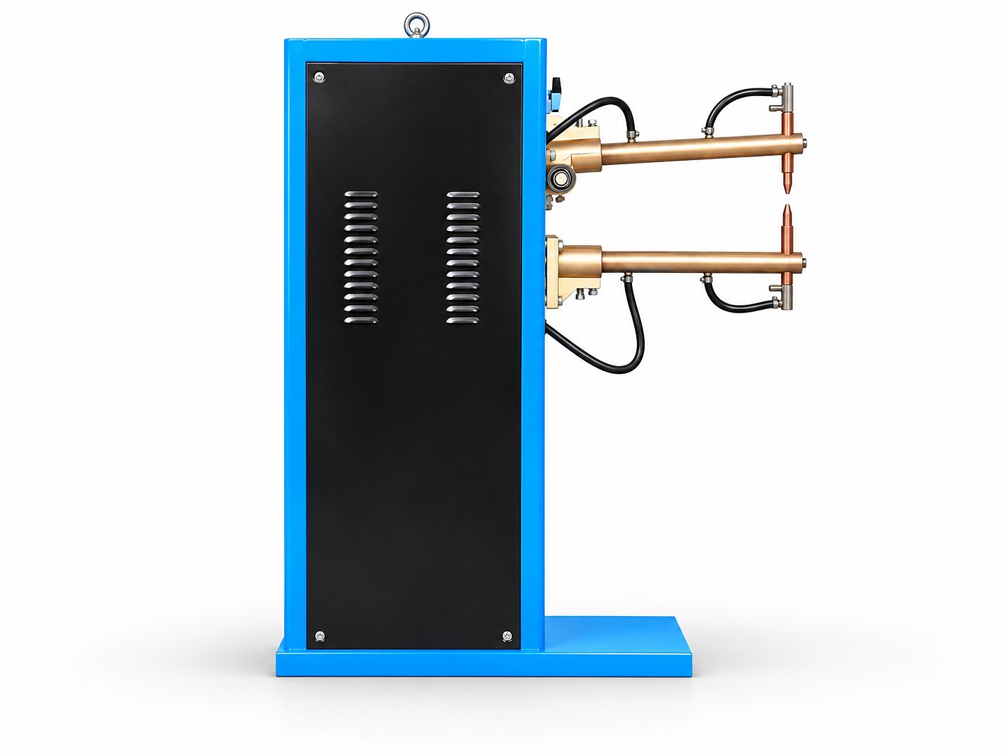 ROKR 16K pedal operated spot welding machine – water-cooled copper arms, Morse-taper electrodes, six-tap current selector and timer