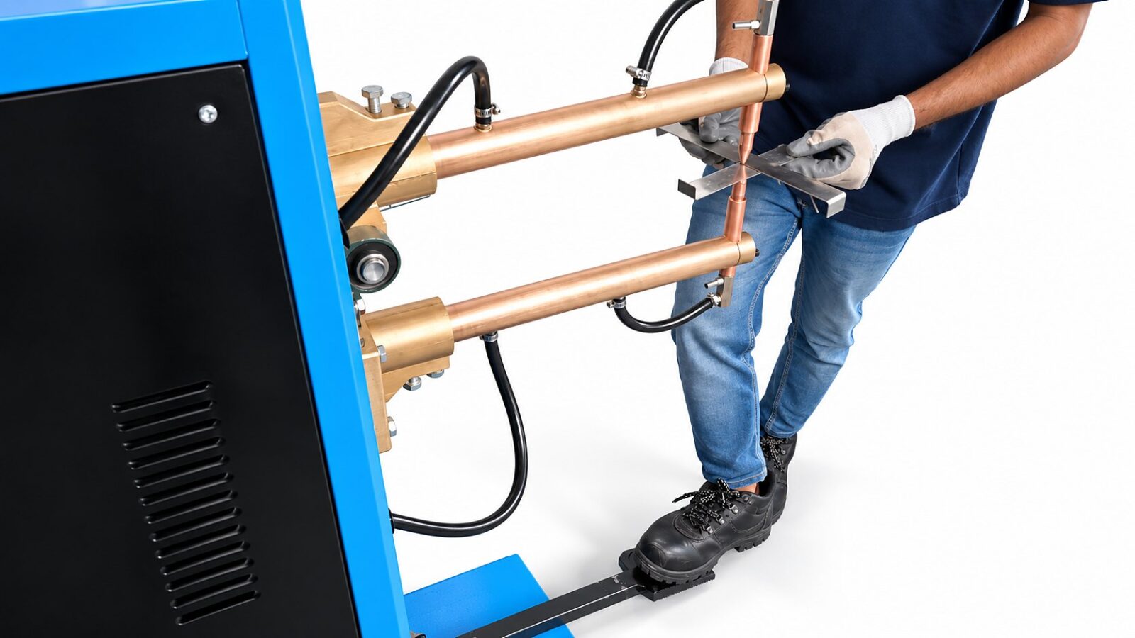 Spot welding an angle section on the ROKR 16K