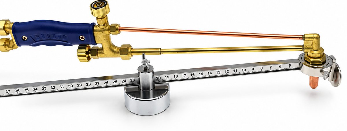 Gas cutting torch on the ROTO circle cutting guide