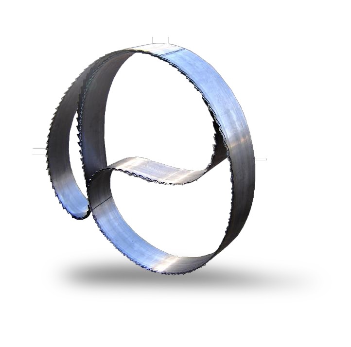 Bandsaw blade loop welded on the UltraFlex 520 bandsaw blade butt welder