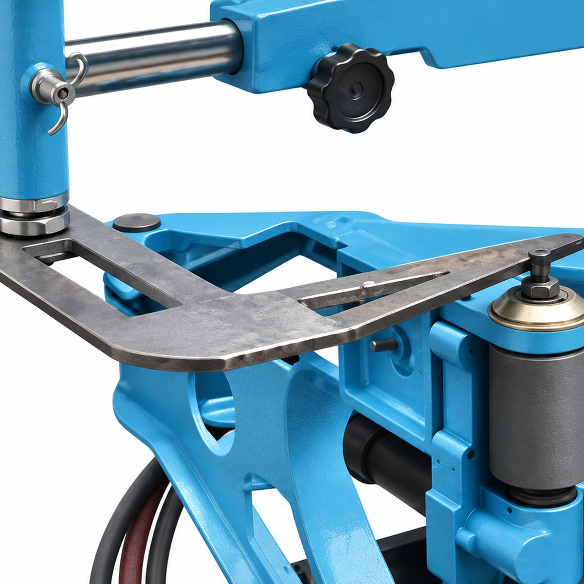 Steel template on the WING1800P template holder with the magnetic tracing roller